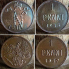 1 PENNI 6kpl v.1903-1917 mukana "vallankumousraha" - pikkukuva 4