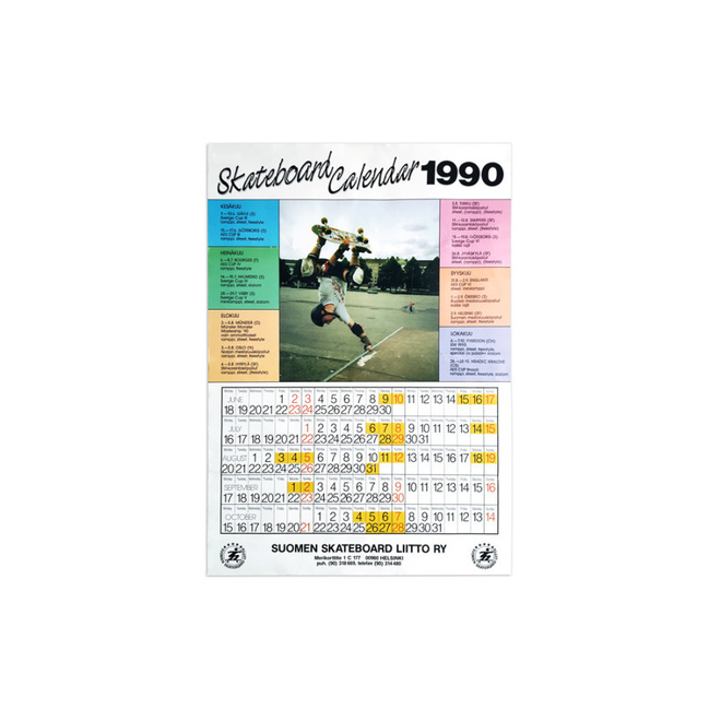 Suomen Skateboard Liitto – Kisajuliste (1990)
