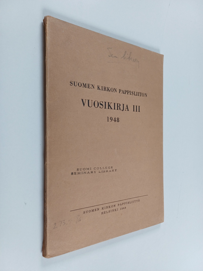 Suomen kirkon pappisliiton vuosikirja III 1948
