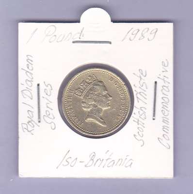 Iso-Britania 1 Pound v.1989 KM#959 (Comm.)