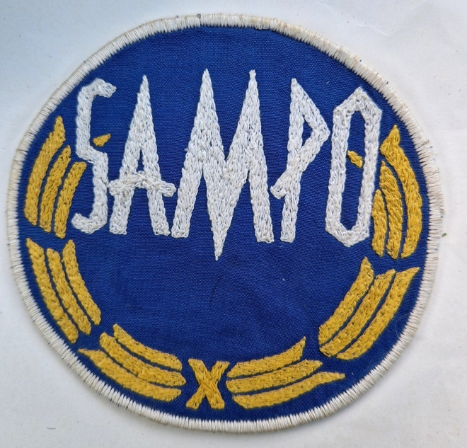 Virolahden Sampo vintage kangasmerkki