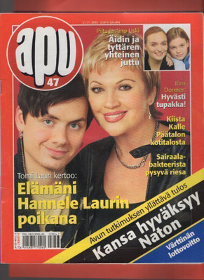 Apu n:o 47 2003 Hannele & Tomi. Piitu & Aino. Värttinä.