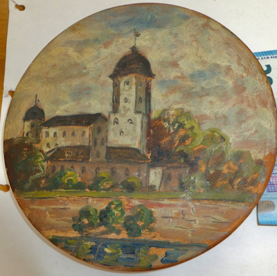 VANHA Seinälautanen Viipuri Keramiikka 19201930-l