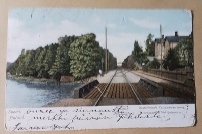 Helsinki, rautatieraide Kaisaniemen luona, p. 1905