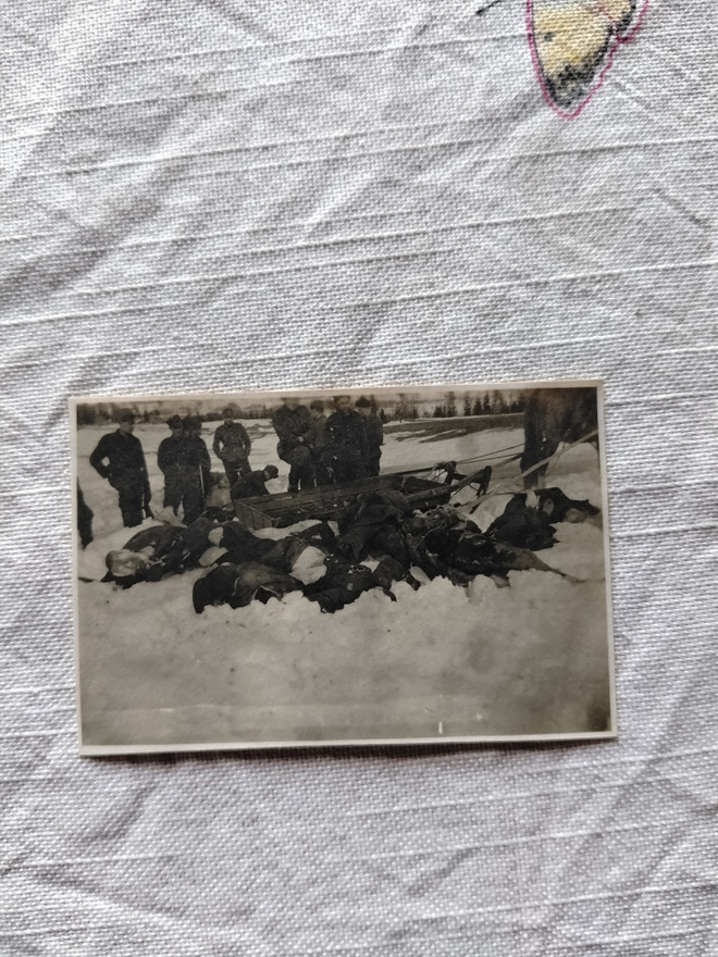 sotavalokuva karhumäki 1941 ruumiskasa
