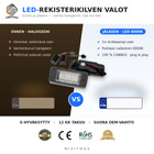 Opel Astra J / Zafira C LED rekisterikilven valot — kirkka - pikkukuva 1