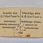 VANHA Suklaakortti tms Fazer Joutsen Moniosainen 1920-l - pikkukuva 2