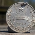 Hopeavärinen Onnen apila. Kaulakoru. Halkaisija - 20 mm. - pikkukuva 5