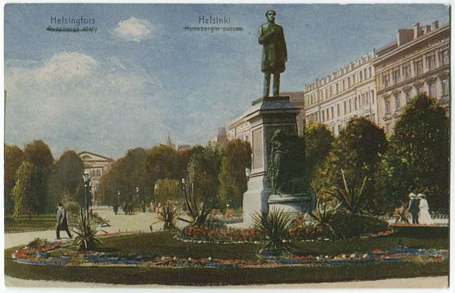 Helsinki Runebergin patsas 1900-luvun alku