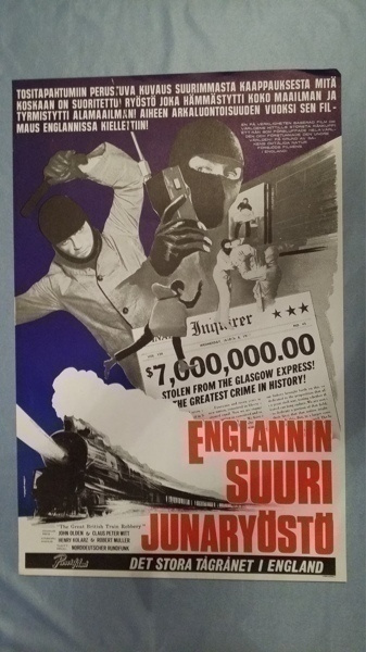 Englannin suuri junaryöstö Vanha Elokuvajuliste