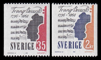 Ruotsi 601-2 ** Säveltäjä Adolf Berwald (1968)