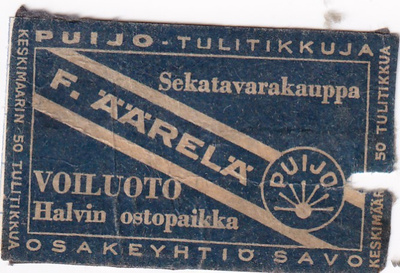 Voiluoto, F. Äärelä, Puijo. Osakeyhtiö Savo     s5/2
