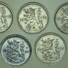 SUOMI 1 markka 5 kpl 1930 1936 1937 1939 1943 - pikkukuva 1