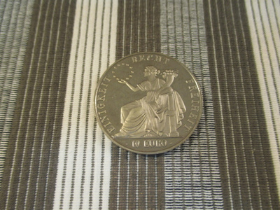 Einigkeit recht freiheit 10 euro mitali 1996.