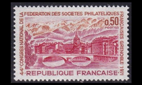 Ranska 1753 ** Filatelisti-konferenssi (1971)