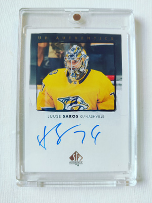 Juuse Saros - 22-23 SP UD Authentics Autograph