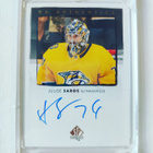 Juuse Saros - 22-23 SP UD Authentics Autograph - pikkukuva 1