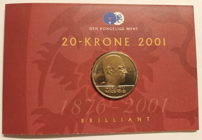 Juhlaraha Norja 20 Kruunua 2001