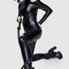 PVC kiiltävä sähäkän sexy Catsuit S36 musta ALE! - pikkukuva 2