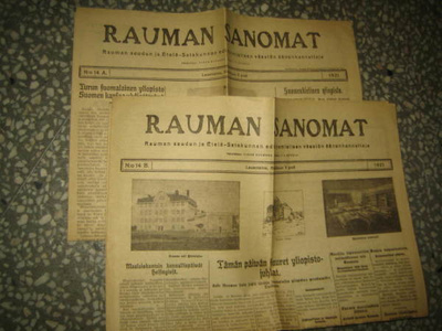 Sanomalehti: Rauman Sanomat 2 kpl