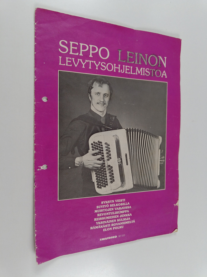 Seppo Leino : Seppo Leinon levytysohjelmistoa