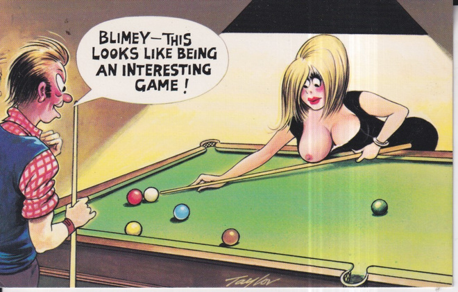 Biljardi. Snooker, Blimey - this looks like being.  e105