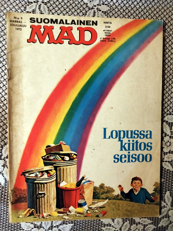 Suomalainen Mad N:o 9 1972 Lopussa kiitos seisoo