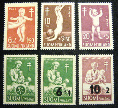 TUB-merkkejä -46ja47 v.**6kpl.tta(Loo)