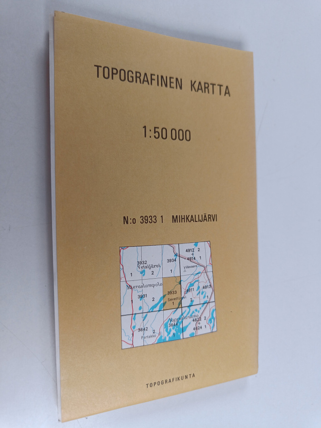 Topografinen kartta 1:50000 : N:o 3933 1 Mihkalijärvi