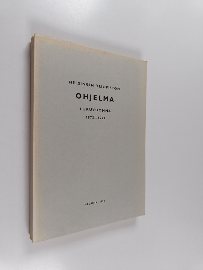 Helsingin yliopiston ohjelma lukuvuonna 1973-1974