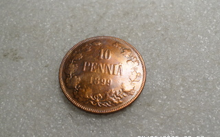 10   penniä 1899 kulkematon  kl 9-10