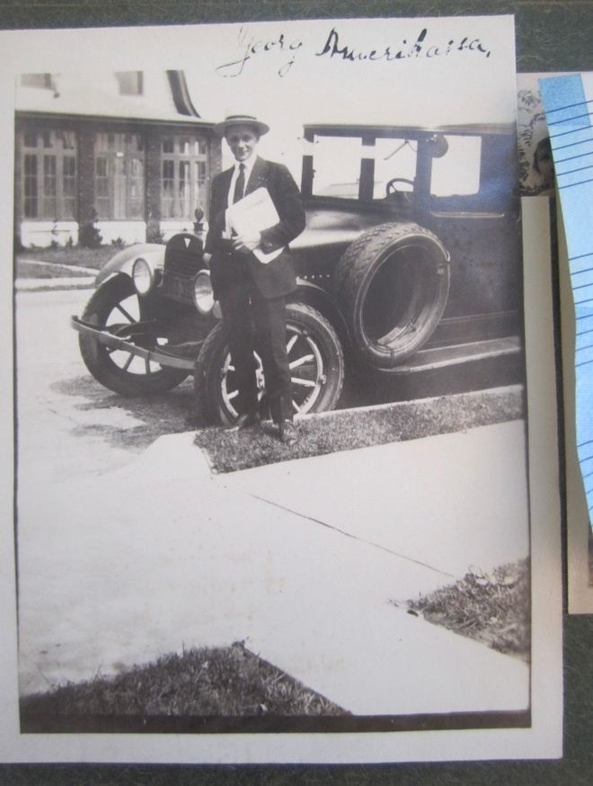 VANHA Valokuva Amerikan Suomalainen KOMEA Auto 1920-l