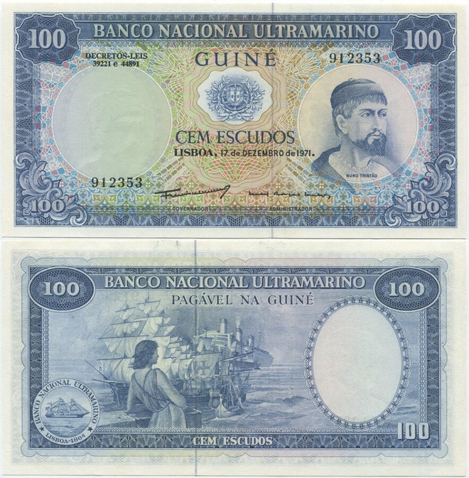 Portuguese Guinea 100 Escudos 1971 UNC P-45
