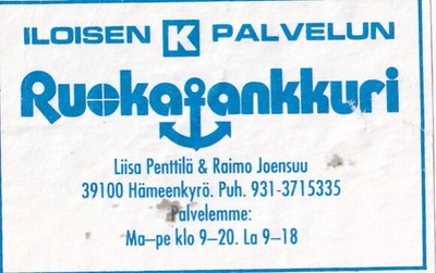 Hämeenkyrö, Ruoka Ankkuri - Kesko   .s45