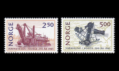 Norja 936-7 ** Satamatoiminta 250v (1985)