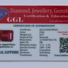 Hieno Iso Pinkki Safiiri 7.98ct  (SYNTH) - pikkukuva 2