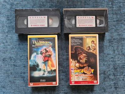 VHS ESSELTE VIDEOT ( 1987 , 1989 ) 2kpl.