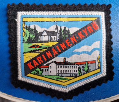 Karinainen -Kyrö vintage kangasmerkki