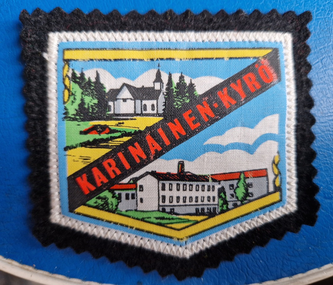 Karinainen -Kyrö vintage kangasmerkki