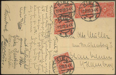 Saksa Mi 225 5 kpl postikortti