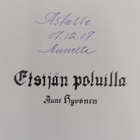 Aune Hyvönen : Etsijän poluilla (signeerattu, tekijän omi... - pikkukuva 3