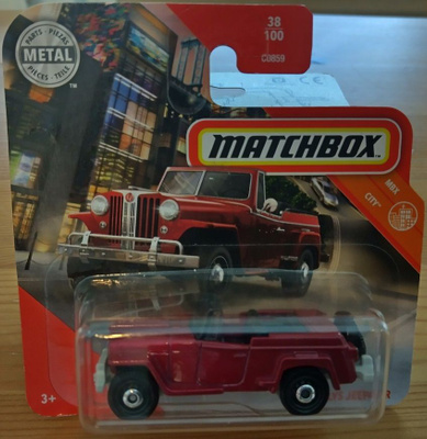 Jeep Willys Jeepster Convertible Red 1948 Matchbox 2020 1:64