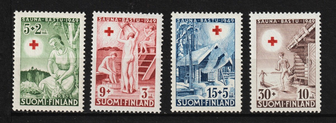 1949 Punaisen Ristin merkkisarja leimaamattomana**