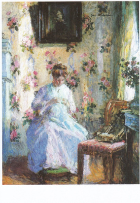 Gari Melchers: Nainen ompelee