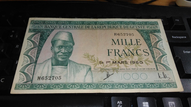 Guinea 1000 Francs 1960 P15 VF