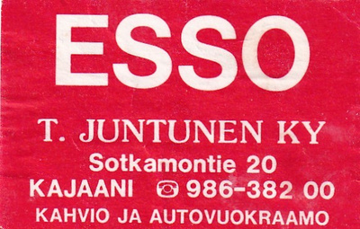 Kajaani, T. Juntunen Ky , ESSO  , 2/12