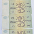 4xSeteli 10 mk 1980 HYVÄT Lähes Pakkasileät NumerotPeräkkäin - pikkukuva 2