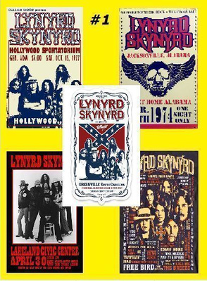 LYNYRD SKYNYRD --- julistesetti 5kpl --- 21cm x 30cm   #1