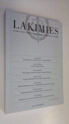 Lakimies 7-8/2006 : Suomalaisen lakimiesyhdistyksen aikak...