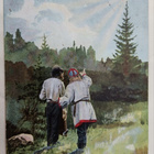 Sigfrid Keinänen: Wäinämöinen kehoittaa Ilmarista, p. 1912 - pikkukuva 1